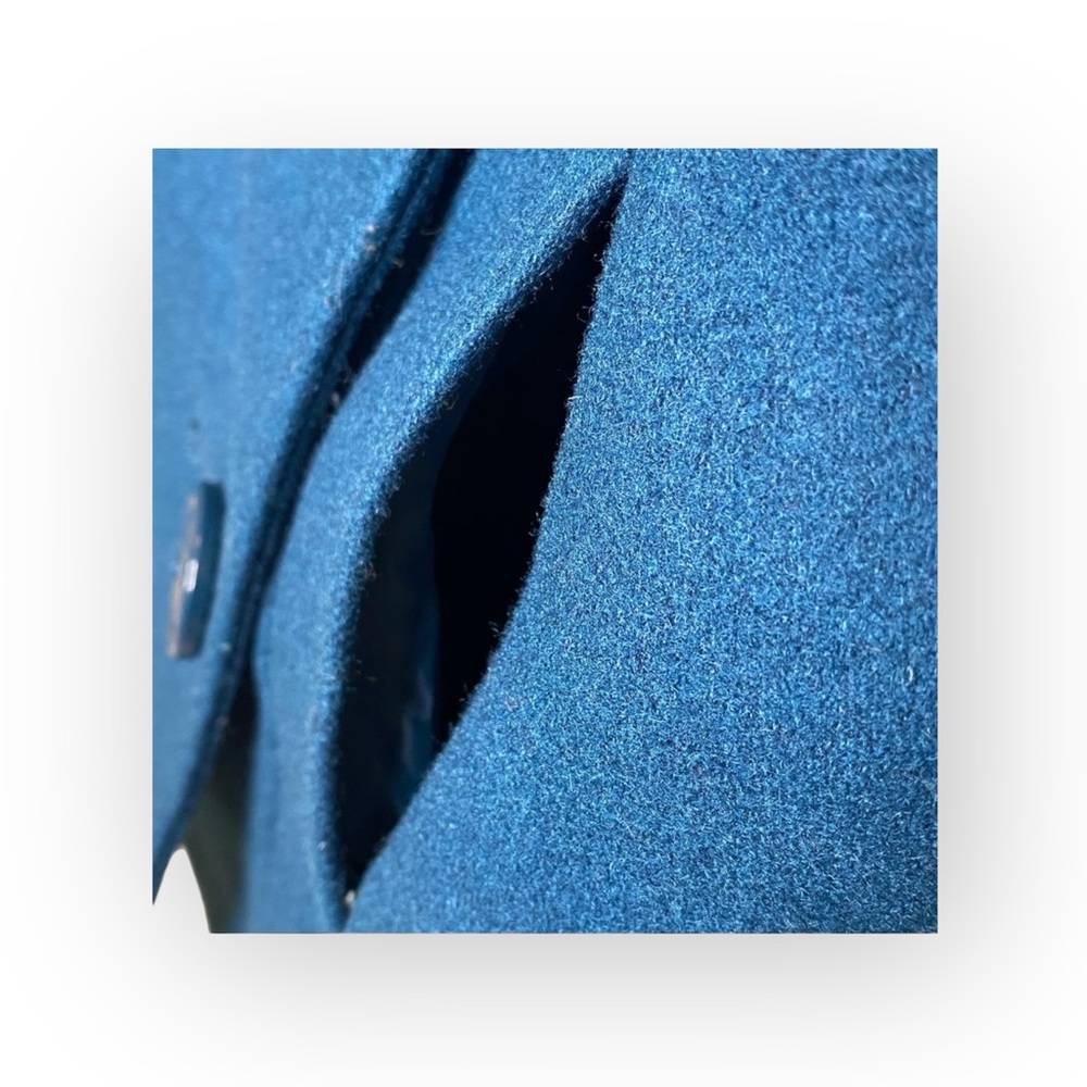 Miss Sixty ☻︎ Wool Double Breasted Pea Coat w/ Stitch Detail ☻︎ Aegean Blue ☻︎ S - Picture 8 of 16